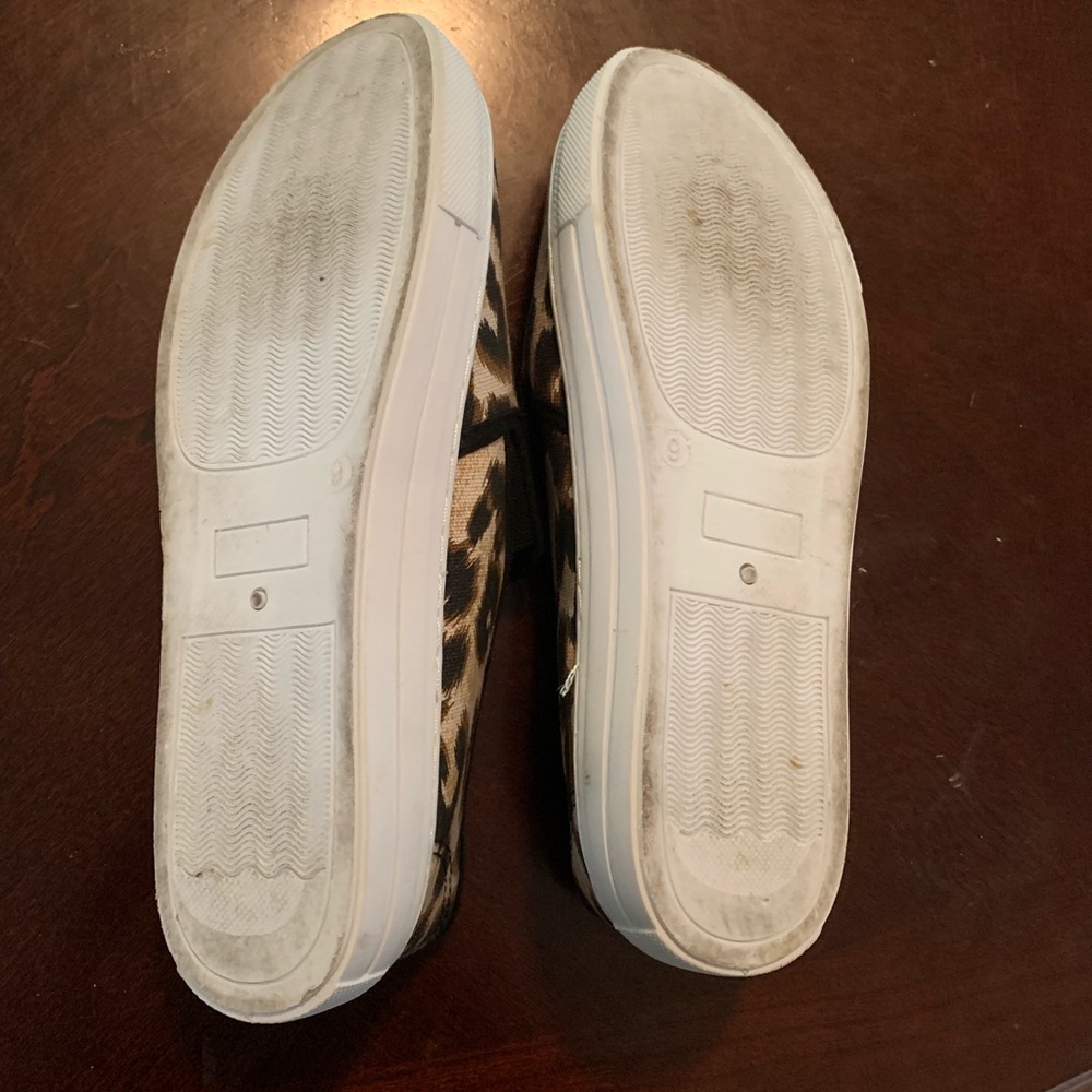 Cheetah print slip ons